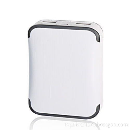 Portable wireless battery chargers power bank for iPhone with 6,600mAh dual USB ports